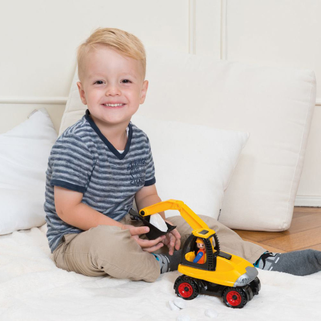 Машинки для малышей - Игровой набор Lena Trucking gravel Экскаватор (1621)#3