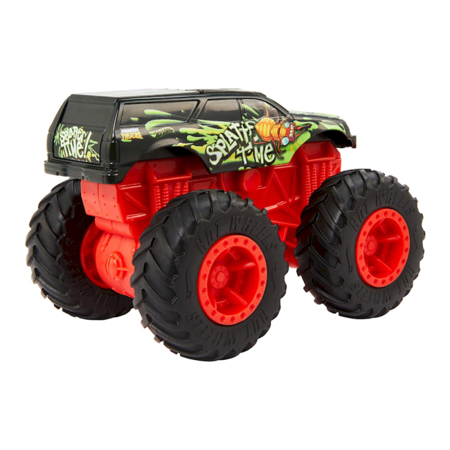 Транспорт и спецтехника - Машинка Hot Wheels Monster trucks Мощный удар черная 1:43 (GCF94/GCF96)#2