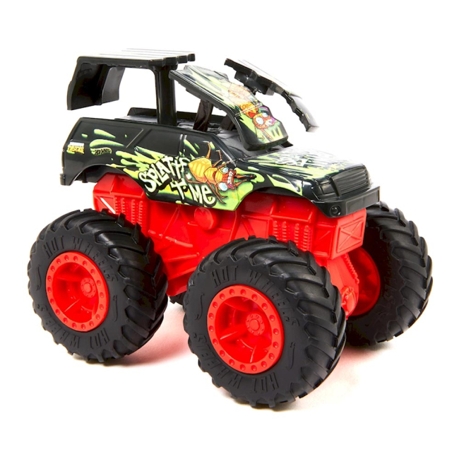 Транспорт и спецтехника - Машинка Hot Wheels Monster trucks Мощный удар черная 1:43 (GCF94/GCF96)#3