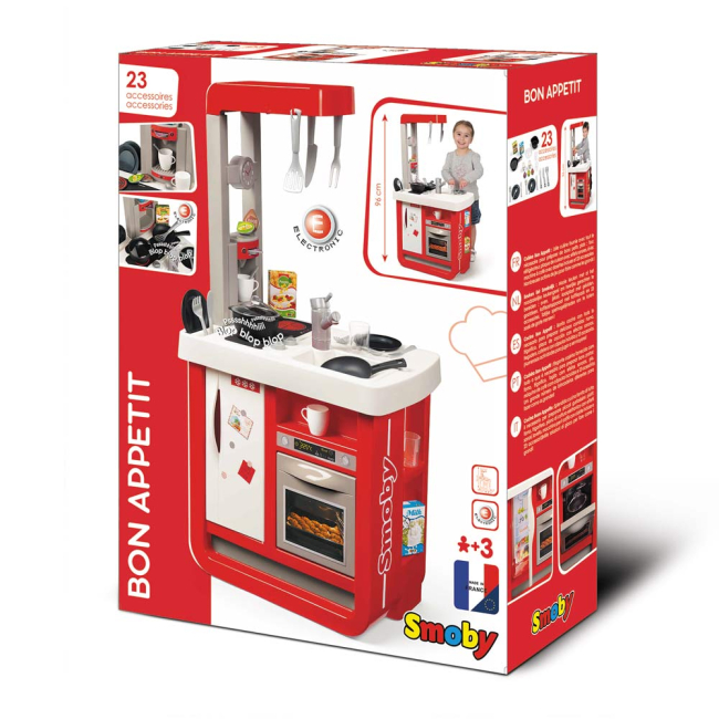 Детские кухни и бытовая техника - Интерактивная кухня Smoby Бон Аппетит красная (310819)#2