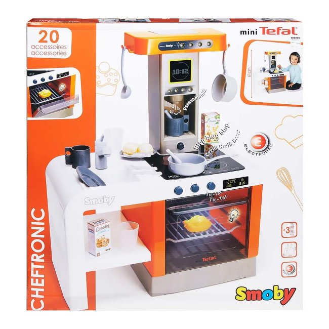 Дитячі кухні та побутова техніка - Іграшковва кухня Smoby Tefal chef зі звуковими ефектами (311407)#2