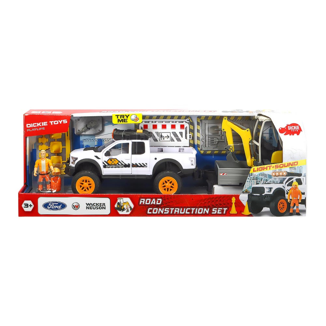 Транспорт и спецтехника - Набор Dickie toys Playlife Строительство дороги со светом и звуком (3838004)#5