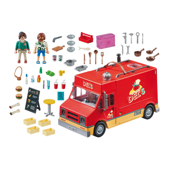 Конструктори з унікальними деталями - Конструктор Playmobil The movie Фаст фуд фургон Дела (70075)#2