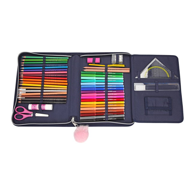 Пеналы и кошельки - Пенал с наполнением Miss Melody синий (0410591)#3