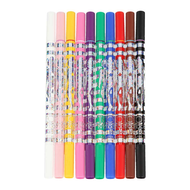 Канцтовары - Набор фломастеров Top model Джилл двусторонние 10 шт (0410724)#2