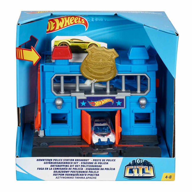 Автотреки - Набір Hot Wheels Незвичайні пригоди в місті Погром поліцейської дільниці (FRH28/FRH33)#2