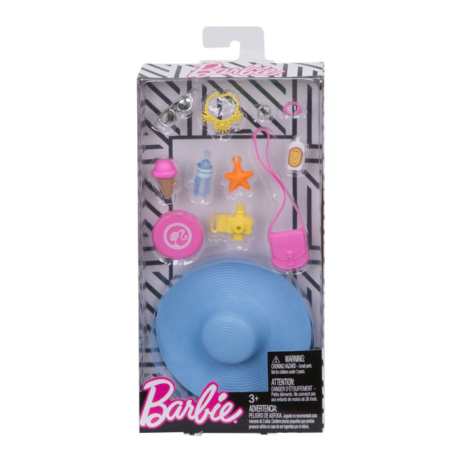 Одежда и аксессуары - Аксессуары Barbie Все для путешествия Голубая шляпа (FYW86/FKR90)#2