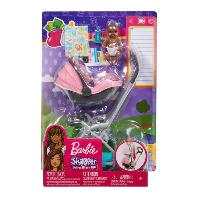 Транспорт и питомцы - Набор Barbie Уход за малышами Коляска с малышом розовая (FXG94/FXG95)#2