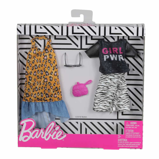 Одежда и аксессуары - Одежда Barbie Два наряда Леопардовое платье и юбка (FYW82/FXJ65)#2