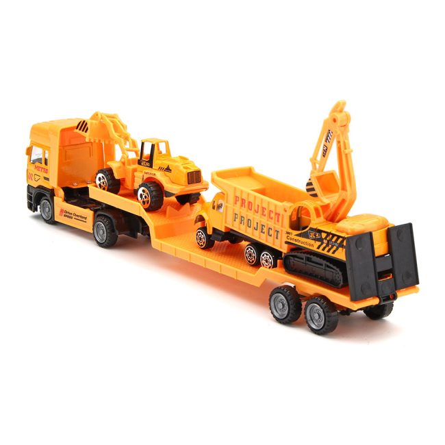 Транспорт и спецтехника - Игровой набор Автопром Трейлер с машинками 1:43 (7803/7803-3)#2