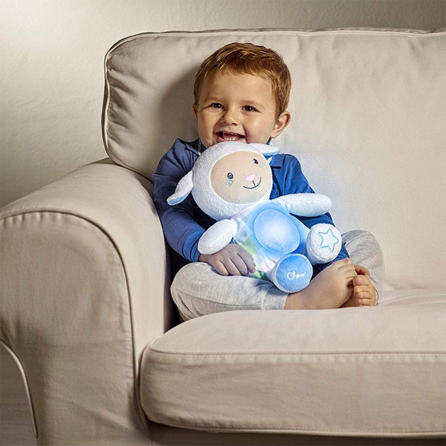 Ночники, проекторы - Музыкальная игрушка Chicco Овечка голубая с световым эффектом (09090.20)#4