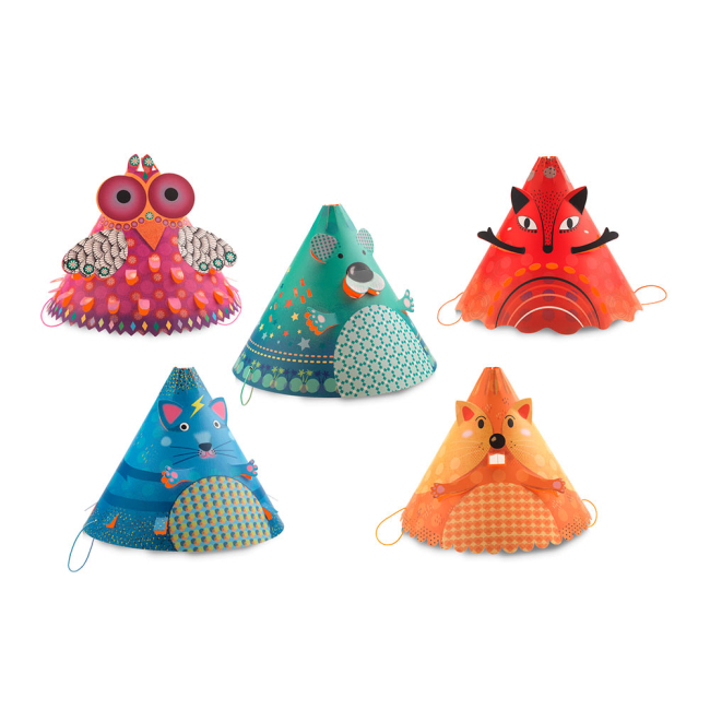 Аксессуары для праздников - Набор колпаков для праздника Djeco Анимо Риголо (DJ02077)#2