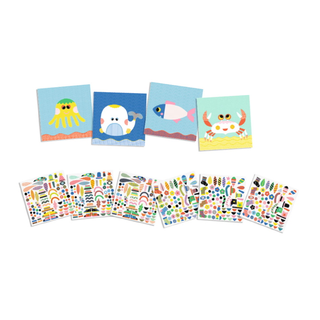 Наборы для творчества - Художественный комплект Djeco Маринс  с наклейками (DJ08931)#2