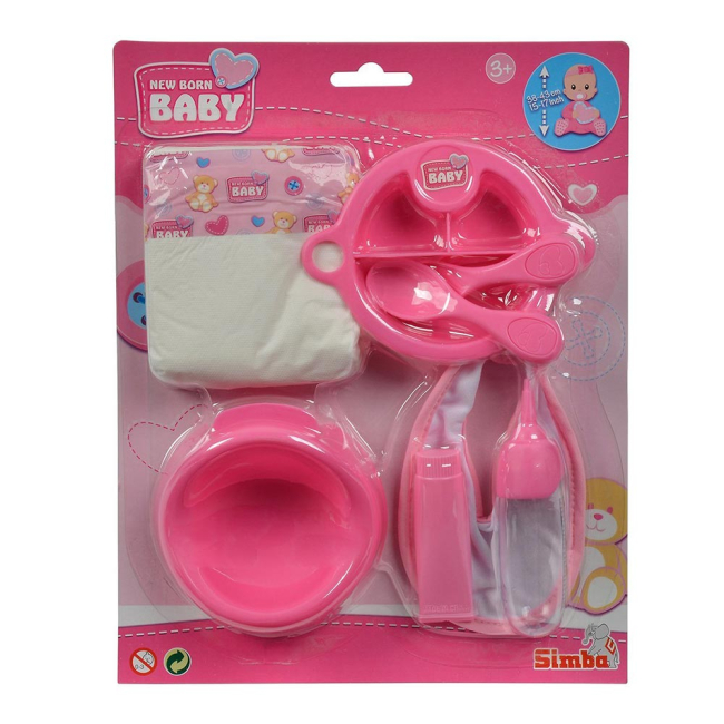 Одежда и аксессуары - Набор по уходу за пупсом New born baby розовый (5567210/5567210-1)#2