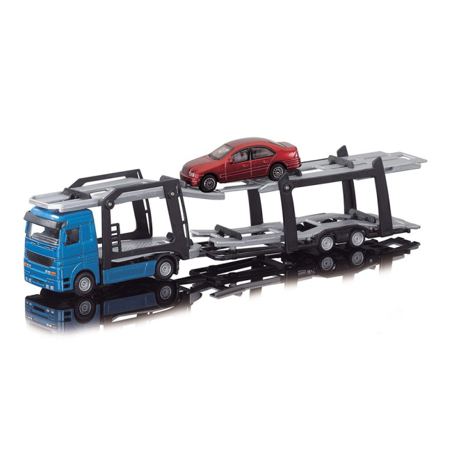 Автотранспортер Dickie Toys Синій тягач з 4 машинками 28 см (3745000/3745000-1)#4
