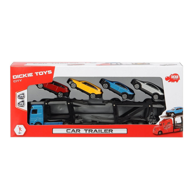 Автотранспортер Dickie Toys Синій тягач з 4 машинками 28 см (3745000/3745000-1)#5