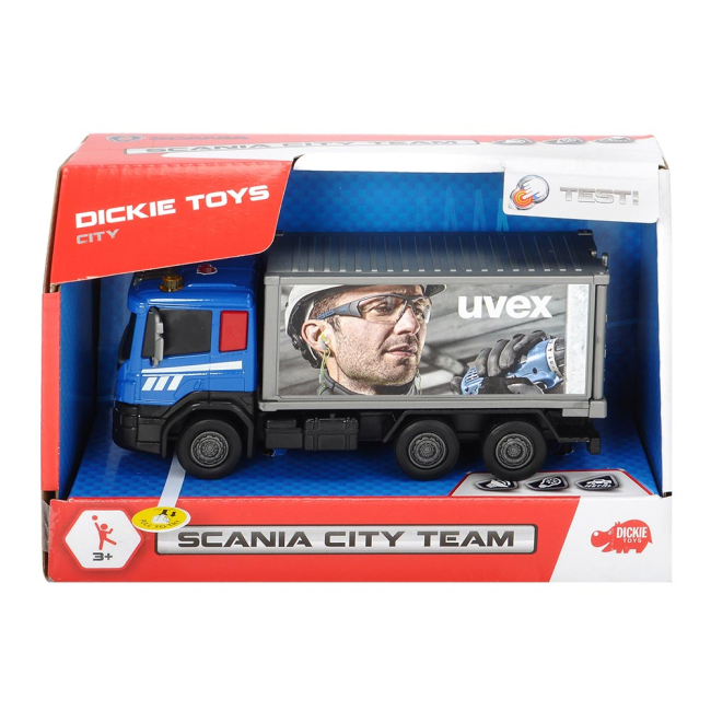 Транспорт и спецтехника - Машинка Dickie toys Городская техника Скания со звуком и светом синяя (3742008/3742008-3)#3
