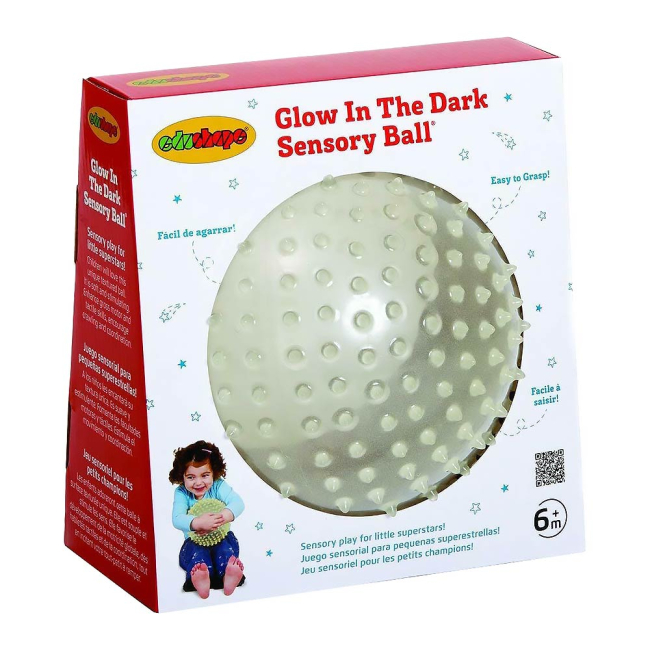 Развивающие игрушки - Сенсорный мяч Edushape Сияние 18 см светится в темноте (705377)#2