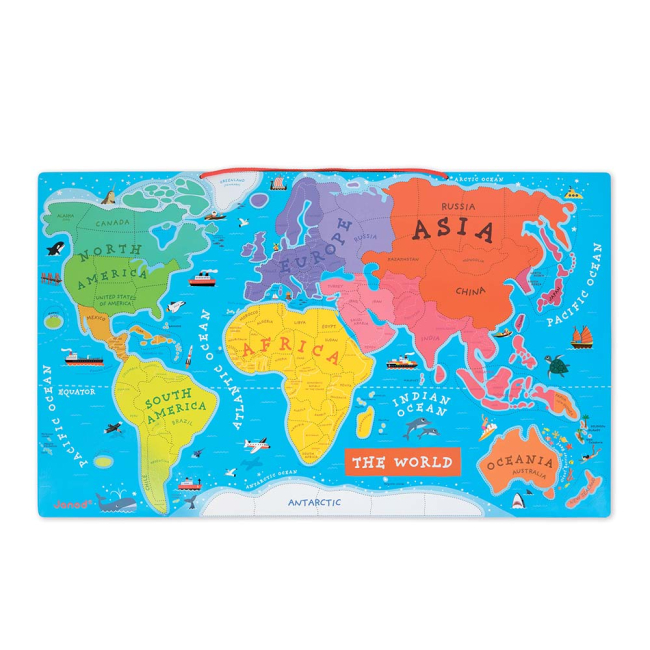 Обучающие игрушки - Магнитная карта мира Janod английский язык (J05504)#2