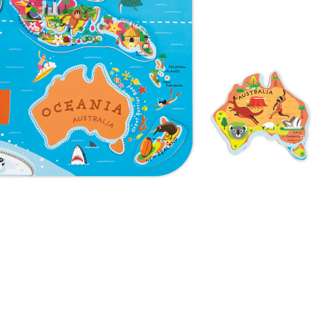 Обучающие игрушки - Магнитная карта мира Janod английский язык (J05504)#4