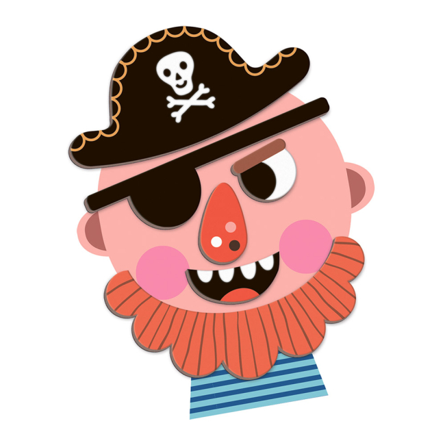 Обучающие игрушки - Магнитная книга Janod Смешные лица — мальчик (J02716)#3