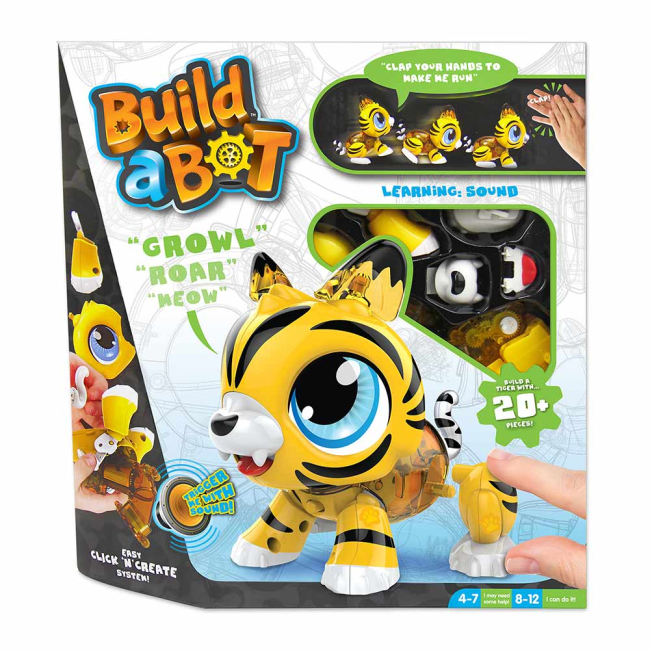 Фигурки животных - Интерактивная игрушка-конструктор  Build a bot Тигр (171980)#3