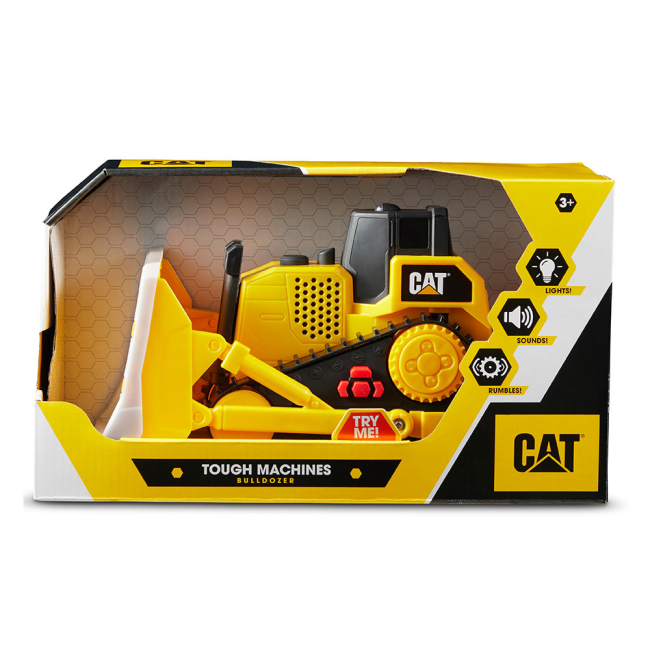 Транспорт и спецтехника - Бульдозер CAT Крепкие помощники со светом и звуком 25 см (82287)#3