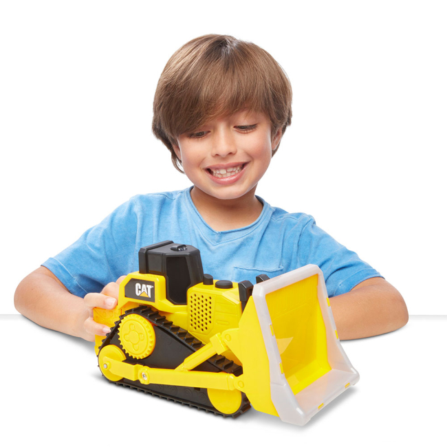 Транспорт и спецтехника - Бульдозер CAT Крепкие помощники со светом и звуком 25 см (82287)#4