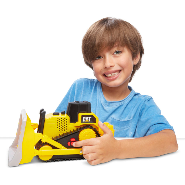 Транспорт и спецтехника - Бульдозер CAT Крепкие помощники со светом и звуком 25 см (82287)#5