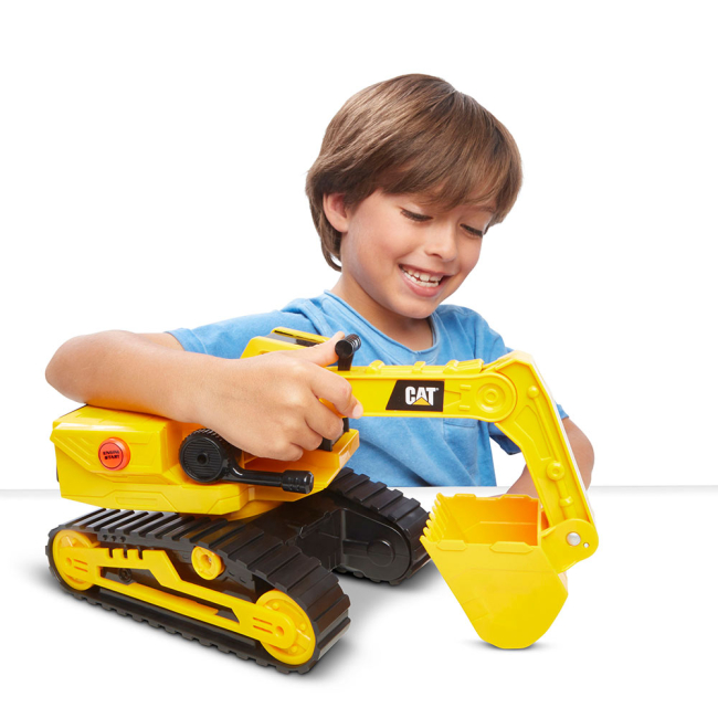Транспорт і спецтехніка - Екскаватор CAT Потужні машини зі світлом і звуком 30 см (82268)#4