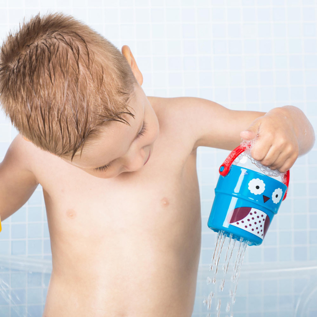 Игрушки для ванны - Игровой набор Bebelino Пирамидка-ведерки со зверятами (58131)#4