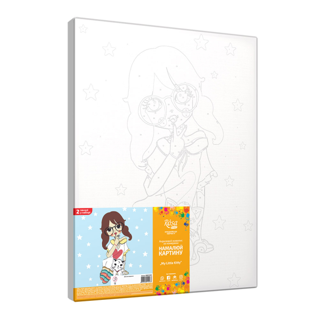 Товары для рисования - Набор для акриловой росписи по номерам Rosa start My Little Kitty (N00013262)#2