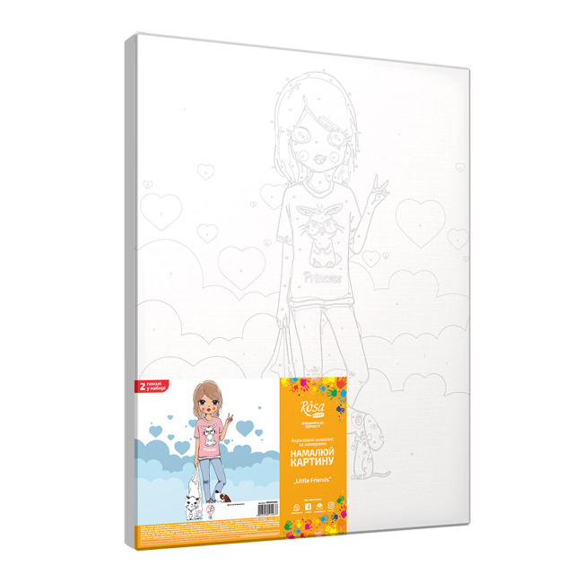 Товары для рисования - Набор для акриловой росписи по номерам Rosa start Little Friends (N00013264)#2
