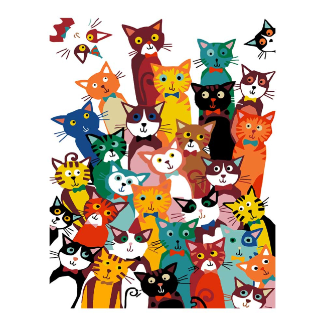 Товари для малювання - Набір для акрилового розпису за номерами Rosa start 31 кошеня (N00013268)#2