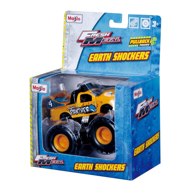 Автомоделі - Автомодель Maisto Earth shockers Сила пантери інерційна жовта 12,5 см (21144/21144-6)#2