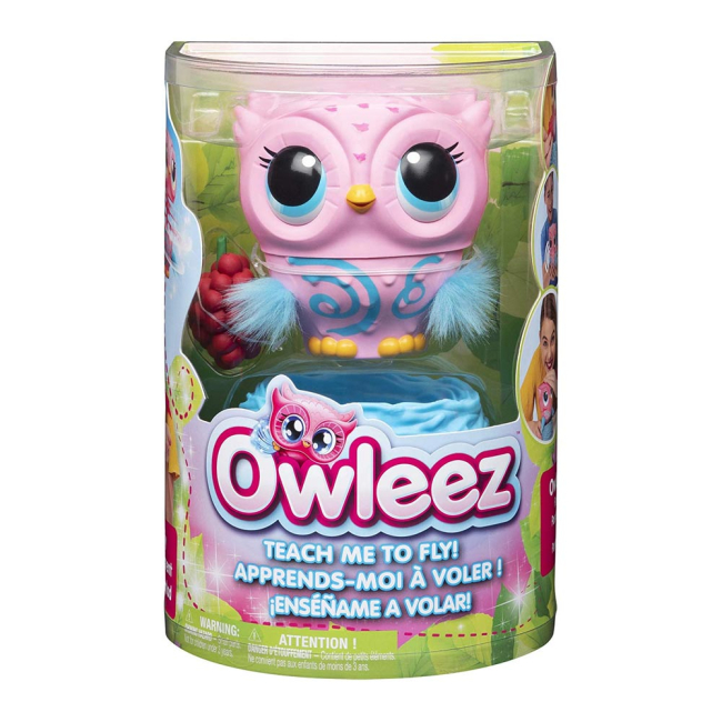 Мягкие животные - Интерактивная сова Owleez розовая (6053359)#3