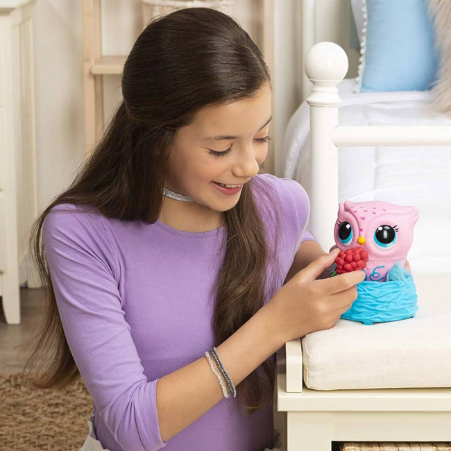 Мягкие животные - Интерактивная сова Owleez розовая (6053359)#4