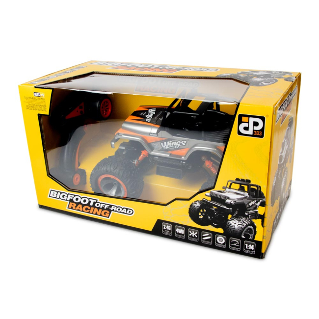 Радіокеровані моделі - Машинка JP383 Bigfoot Wings помаранчева 1:14 радіокерована (689-362-2)#2