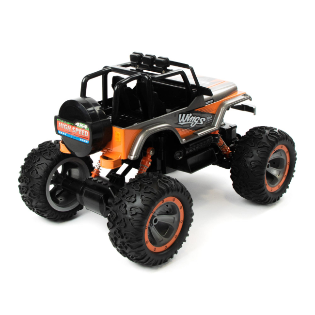 Радіокеровані моделі - Машинка JP383 Bigfoot Wings помаранчева 1:14 радіокерована (689-362-2)#4