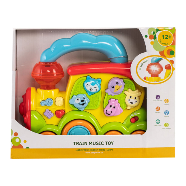 Развивающие игрушки - Музыкальная игрушка Baby team Паровозик со световым эффектом (8636)#2
