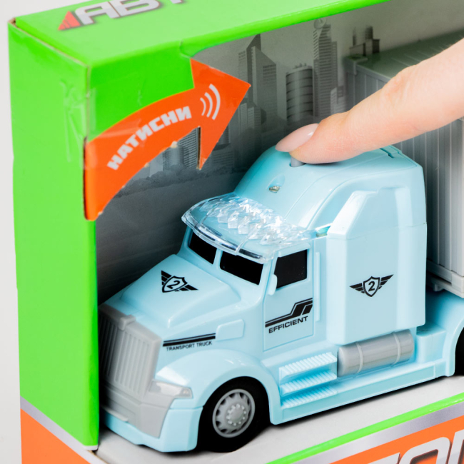 Транспорт и спецтехника - Машинка Автопром Грузовик серый 1:50 (7926A) (7926B)#3