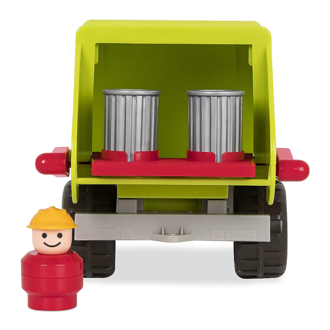 Машинки для малюків - Розвивальна іграшка Battat Lite Перші машинки Сміттєвоз (BT2512Z)#3