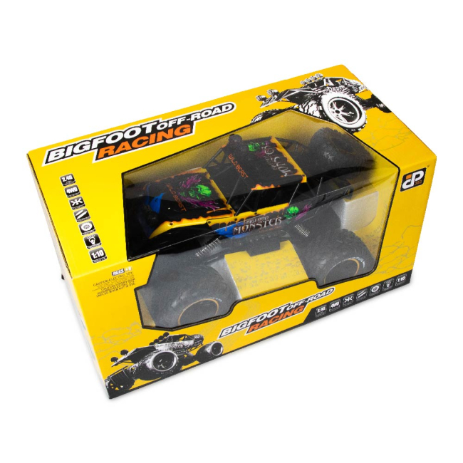 Радіокеровані моделі - Машинка JP383 Bigfoot monster-destroyer жовта радіокерована 1:10 (689-350-3)#2