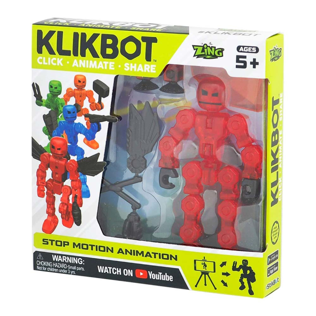 Фигурки персонажей - Фигурка для анимационного творчества Stikbot Klikbot S1 Аксиль красный (TST1600R)#2
