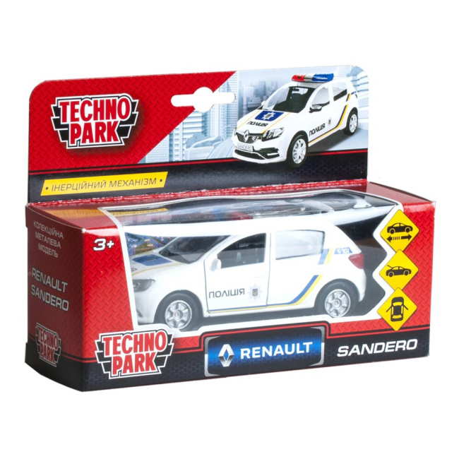Транспорт и спецтехника - Автомодель Технопарк Renault Sandero Полиция инерционная (SB-17-61-RS(P))#3