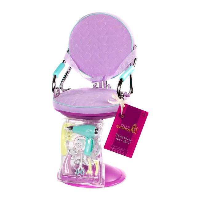 Мебель и домики - Игровой набор Our Generation Кресло для салона фиолетовое (BD37337Z)#3