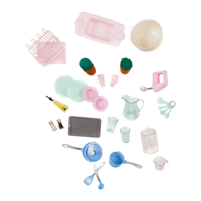 Меблі та будиночки - Ігровий набір Our Generation Кухня для гурманів рожева (BD37365Z)#3