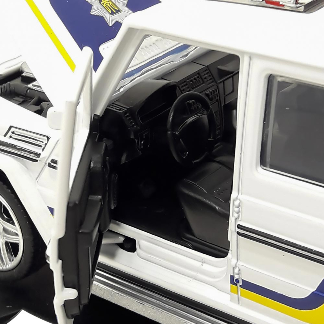 Транспорт и спецтехника - Автомодель Автопром Mercedes benz G65 Полиция 1:32 металлическая с эффектами (7844-4)#4