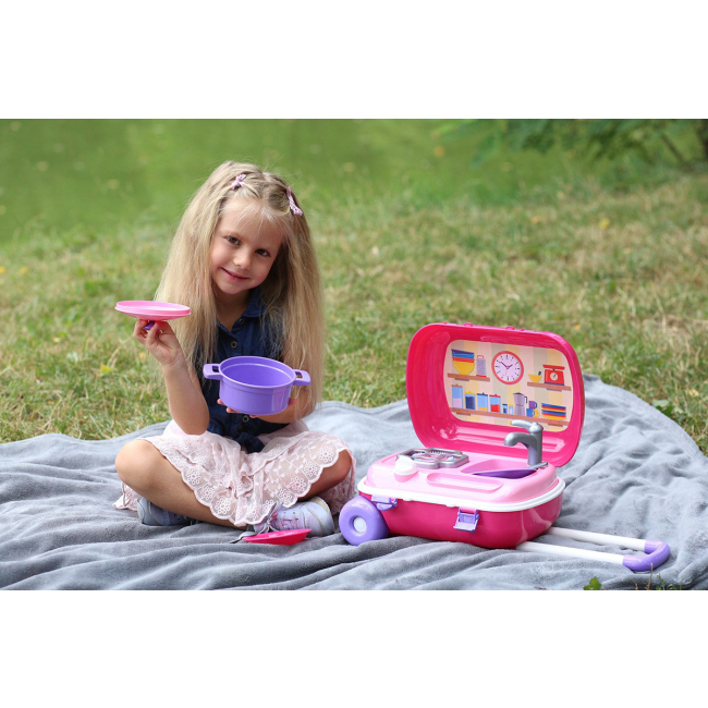 Дитячі кухні та побутова техніка - Ігровий набір Technok Кухня з набором посуду (6061)#3