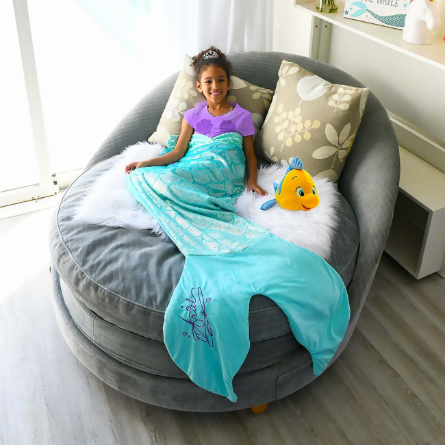 Костюмы и маски - Плед-спальник Blankie tails Disney Русалочка Хвост Ариэль (BT0093-B)#4